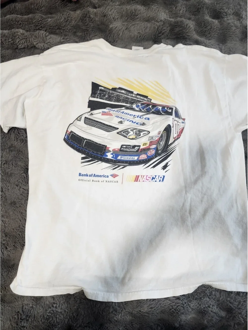 Bank Of America Nascar T-shirt Racing Colorful 2 side Gildan XL